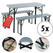 Stagecaptain Hirschgarten Bierzeltgarnituur voor Balkon 117 cm Grijs 5x Set