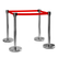 Stagecaptain PLS-200S Poteaux de Séparation Système de Guidage Argent 4x-SET