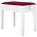Classic Cantabile Banquette De Piano Modèle A Blanc Laqué Velours Rouge
