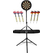 Stagecaptain DBS-1715C BullsEye Champion Dartscheibe + Ständer und Tasche Set Schwarz