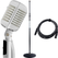 Pronomic DM-66S Microphone Dynamique Elvis Argent/Blanc Set