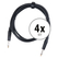 Pronomic Stage BOXJ1-2.5 Câble Haut-Parleur Jack 2,5 m Lot de 4