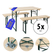 Stagecaptain Hirschgarten Set Tavolo Da Birreria Per Balcone 110 cm Naturale 5x Set
