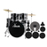 XDrum Semi 22" Standard Drumstel Midnight Black Set + Demper