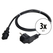Pronomic EUIEC-1.5 Câble Secteur 1,5m Lot de 3