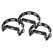 Set De 3 Panderetas De Mano XDrum TM-1 Negro
