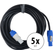 Pronomic Power Twist 10 Stromkabel 10m 5x Set