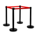 Stagecaptain PLS-200B Poteaux de Séparation Système de Guidage Noir Lot de 4