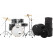 Pearl Export EXX705NBR/C778 Drumkit Graphite Silver Twist Set mit Taschen