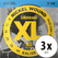 D'Addario EXL125 Super Light Top/Regular Bottom 3x Set