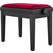 Classic Cantabile Banc De Piano Modèle A Noir Mat Velours Rouge