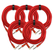 Pronomic Trendline INST-6R Instrument Cable 6m Red 5x Set