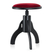 Classic Cantabile Pianohocker Velours Schwarz matt/Rot