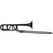 Classic Cantabile MardiBrass Kunststof Bb/F-kwarttrombone mat-zwart
