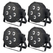 Showlite FLP-5x8W Flatline Panel LED Foco RGBW Set de 4