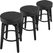 Classic Cantabile Tabouret De Pub Classique Pour Guitare Noir Mat Lot De 3