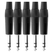 Pronomic JPLUG Black Stereo-Klinkenstecker 5er Pack