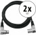 Omnitronic Right-Angle XLR Cable 3-Pin 3m 90° Black 2-Pack