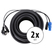 Pronomic Stage EUPPX-20 Hybridkabel Euro/Powerplug/XLR 2x Set