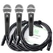 Pronomic DM-58 Microphone Vocal avec Interrupteur Set de 3 incluant 3x Câbles XLR 5m