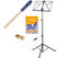 Moeck Blockflöte 1023 Flauto 1 Plus Barock Blau Set