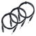 Pronomic Stage XFJ-2.5 Cable de Micrófono XLR/Jack 2,5 m Negro Set de 3