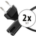 Câble Secteur Sonero IEC C7 Europlug 1m noir lot de 2