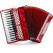 Acordeón Classic Cantabile 72 Bajos "Secondo V" Rojo