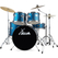 XDrum Semi 22" Standard Batería Satin Blue Sparkle Set incl. soporte de brazo + platillo Crash