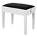 Classic Cantabile Banc De Piano Modèle A Blanc Mat Avec Coussin Noir