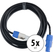 Pronomic Power Twist 5 Stromkabel 5m 5x Set