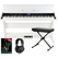 FunKey DP-88 II Digitalpiano weiß Set mit Keyboardbank, Kopfhörer und Klavierschule