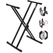 Classic Cantabile X Keyboard Stand Pro II Double-Braced (with SimpleLock Quick Adjustment)