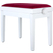 Classic Cantabile Banc De Piano Modèle A Blanc Mat Velours Rouge