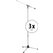 K&M 210/2 Chrome Microphone Stand 3x Set