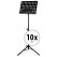 Classic Cantabile Leggio Orchestrale In Lamiera Forata Heavy Nero Set Da 10