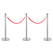 Stagecaptain PLS-150 Deluxe 3.2-150S Barrier Post Crowd Control System 1.5m Silver
