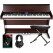 FunKey DP-88 II Digitalpiano braun Set mit Keyboardbank, Kopfhörer und Klavierschule