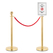 Stagecaptain PLS-150 Deluxe 2.1-150G Barrier Post Crowd Control System 1.5m Gold Set with Sign Holder