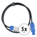 Pronomic Power Twist 1 Stromkabel 1m 5x Set