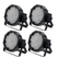 Showlite FLP-144W RGBW Flatline Panel LED Schijnwerper 144x 10 mm LED 4x Set