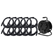Pronomic Stage XFXM-5 Cavo Microfono XLR 5m Nero Set da 10 con Bobina Porta Cavo