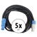 Pronomic Stage PPD-5 Câble Hybride Powerplug/DMX Lot de 5