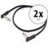 RockBoard Flat Patch Cable 60 cm Set de 2