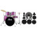 XDrum Semi 22" Standard Batterie Satin Purple Sparkle Set + Amortisseurs