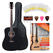 Classic Cantabile Westerngitarre Starter-Set inkl. 5-teiligem Zubehörset schwarz