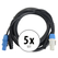 Pronomic Stage PPD-2.5 Hybridkabel Powerplug/DMX 5x Set