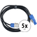 Pronomic Power Twist 2.5 Stromkabel 2,5m 5x Set