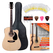 Classic Cantabile Guitare Western avec Micro Starter Set incluant un ensemble d'accessoires 5 pièces naturel