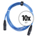 Pronomic Stage XFXM-Blue-2.5 Cable de Micrófono XLR 2,5 m Metallic Blue Set de 10